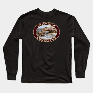 Mammoth Hot Springs at Yellowstone National Park, Wyoming Long Sleeve T-Shirt